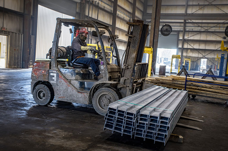 Wurtland KY Steel Ventures Forklift galvanized beam 